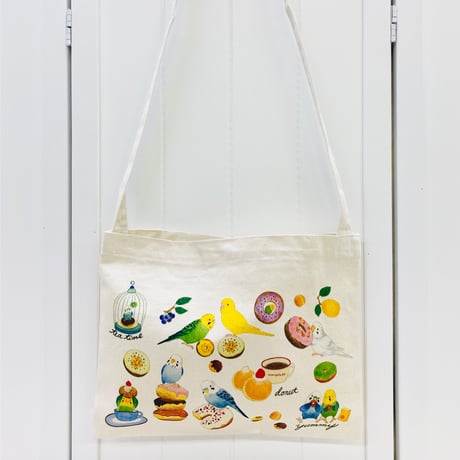 サコッシュM　内ポケット付☆セキセイドーナツ