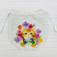 ミニ巾着☆フラワーネコ