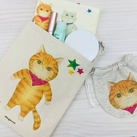 ミニ巾着☆4匹の猫