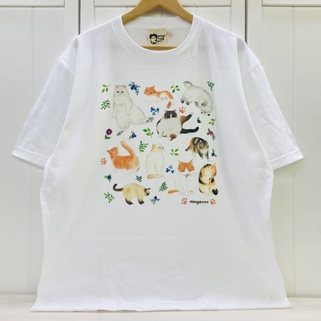 ビックTシャツ☆ボタニカル猫