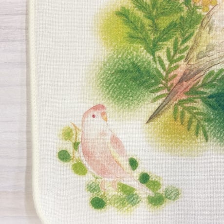 ハンカチ☆インコの森