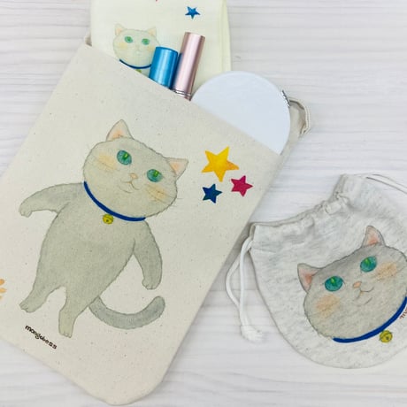 ミニ巾着☆4匹の猫