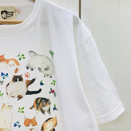 ビックTシャツ☆ボタニカル猫