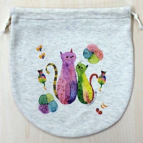 巾着大☆花ねこ