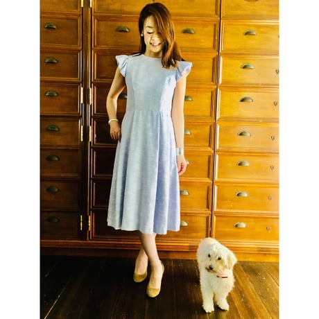 袖フリルワンピース👗
