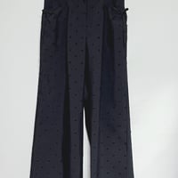 ANANAS ドットジャカード リボンポケット ワイドパンツ