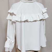 ANANAS ブリッジフリル トロふわブラウス