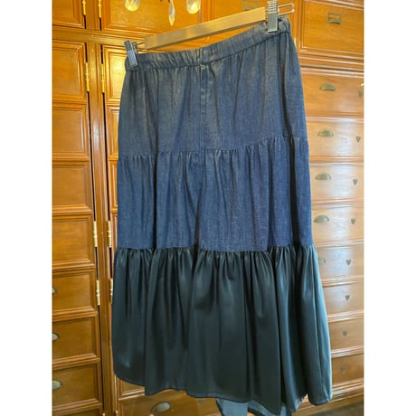 切り替えデニムスカート