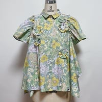 ANANAS/バンクシアローズフラワープリントシャツ