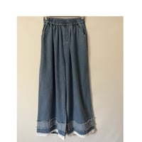 デザインデニムワイドパンツ