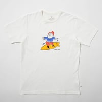 USAコットン16/-吊り編み天竺  S/S T-SHIRT [santa]  WHITE（無染色）