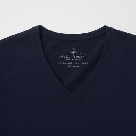 STELLAR CONFLICT天竺　S/S　T-SHIRT  Vネック NOBLE NAVY