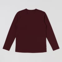 EG FINE BLENDED CASHMERE ミラノリブ　クルーネックL/S　BURGUNDY