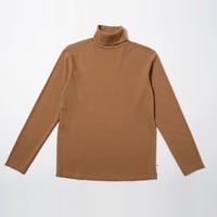 EG FINE BLENDED CASHMERE ミラノリブ　タートルネックL/S　CAMEL