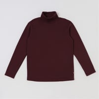 EG FINE BLENDED CASHMERE ミラノリブ　タートルネックL/S　BURGUNDY