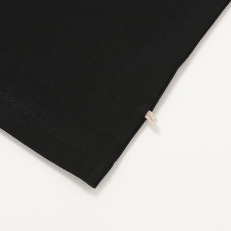 【WEB限定】40//スビンゴールドオーガニック×スーピマオーガニック天竺　S/S　T-SHIRT TRUE BLACK