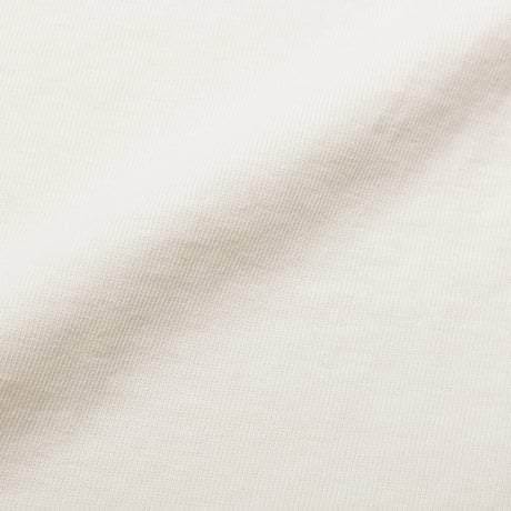 10/-イズミールオーガニックコットン(コンパクト)吊編み天竺 S/S T-SHIRT IVORY