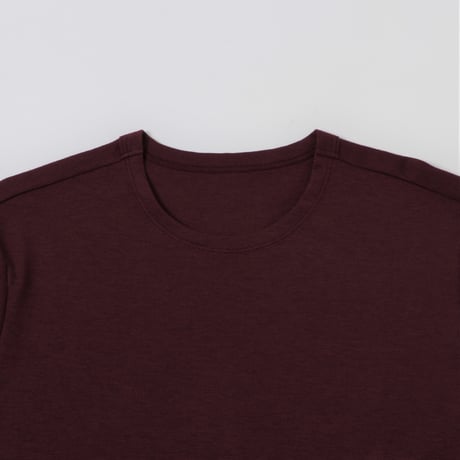 EG FINE BLENDED CASHMERE ミラノリブ　クルーネックL/S　BURGUNDY