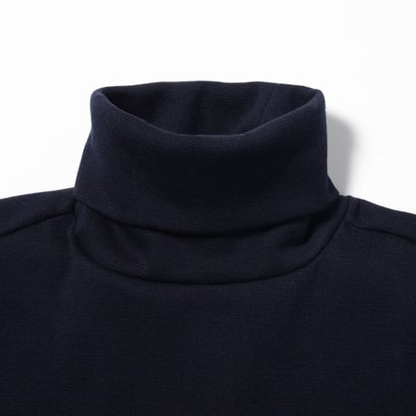EG FINE BLENDED CASHMERE ミラノリブ　タートルネックL/S　NOBLE NAVY
