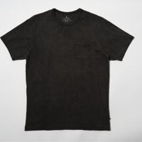 USAコットン16/-吊り編み天竺×遠州墨染めポケットTシャツ　SUMI