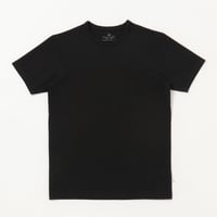 【WEB限定】40//スビンゴールドオーガニック×スーピマオーガニック天竺　S/S　T-SHIRT TRUE BLACK