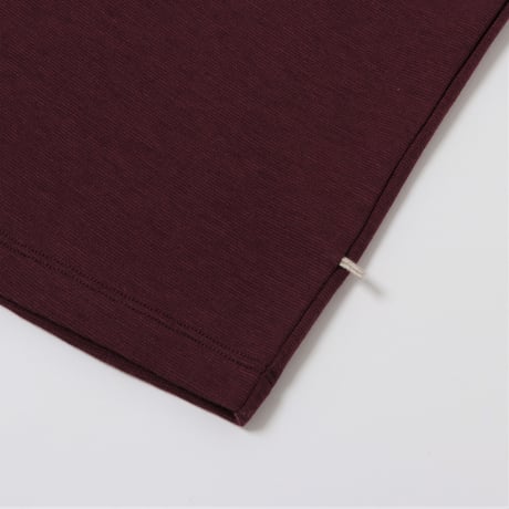 EG FINE BLENDED CASHMERE ミラノリブ　クルーネックL/S　BURGUNDY