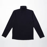 EG FINE BLENDED CASHMERE ミラノリブ　タートルネックL/S　NOBLE NAVY