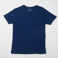 USAコットン16/-吊り編み天竺×奄美大島泥染めポケットTシャツ 赤