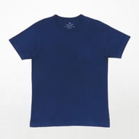 USAコットン16/-吊り編み天竺×広瀬正藍染めポケットTシャツ