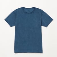 30//イズミールオーガニックコットンOE度詰め天竺×自然建て琉球藍染め S/S T-SHIRT　SORA