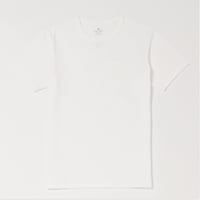 30//イズミールオーガニックコットンOE度詰め天竺 S/S T-SHIRT WHITE