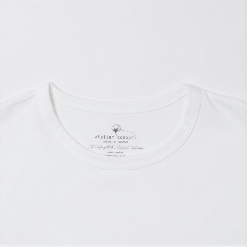 WEB限定】40//シーアイランドコットン(海島綿)天竺 S/S T-SHIRT WHITE