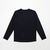 EG FINE BLENDED CASHMERE ミラノリブ　クルーネックL/S　NOBLE NAVY