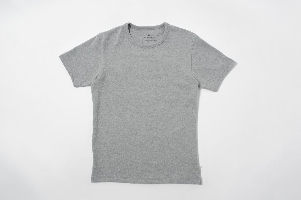 FLUFFY] 21/-CSYムラ糸天竺 S/S T-SHIRT MELANGE GR