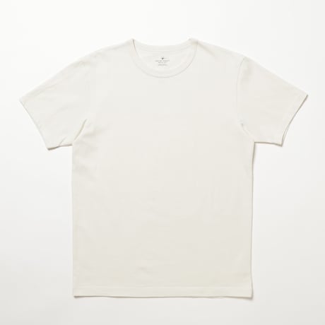 10/-イズミールオーガニックコットン(コンパクト)吊編み天竺 S/S T-SHIRT IVORY