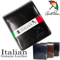 アーノルドパーマー イタリアンレザー 二つ折り財布 短財布 札入れ 本革 牛革メンズ レディース ブランド　レザーウォレット4ap3191