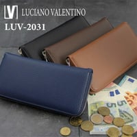 【 Luciano Valentino】ルチアーノバレンチノ 牛革×迷彩柄 マットノボ  ラウンドファスナー 長財布　メンズ　レディース 送料無料luv2031