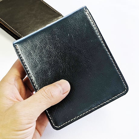 箱無し特別価格！かっこいいメンズ牛革 レザー 短財布 ネイビー カーキ オリーブ ブランド おしゃれ 紳士 用財布 定形外郵便 送料無料　箱無し	mkw3s48ov
