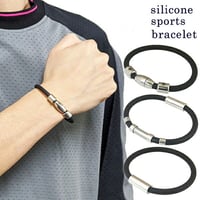 GOODデザイン 強力磁気 スポーツブレスレット シリコン製 マグネット ゲルマニウム ブレスレット野球 ゴルフ サッカー ランニング テニス 磁石 磁力lee234