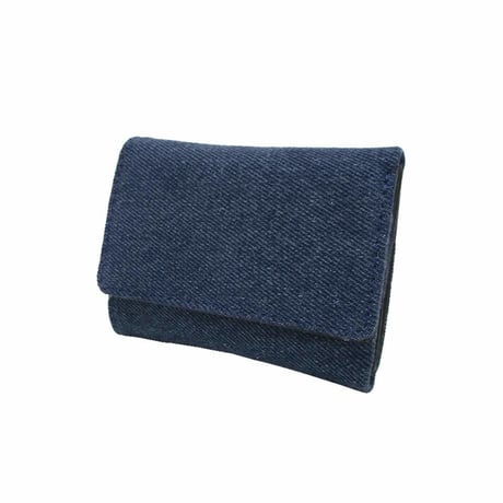 デニム×レザー　三つ折財布 デニム レザー 牛革 本革 コンパクトミニウォレット さいふ サイフ Maturi マトゥーリ MR-079 定形外郵便で送料無料