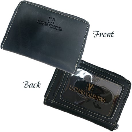 【LUCIANO VALENTINO】ルチアーノバレンチノ牛革パスケース　小銭入れ付定期入れ　フラグメントケース　キャッシュレスミニ財布ＬＵＶ２００８