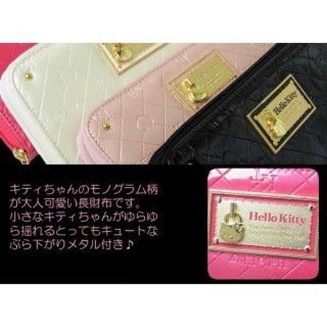 【Hello Kitty】ハローキティ　キティ　キティちゃん　エナメル　 ラウンドファスナー長財布 大人可愛い　定形外郵便 送料無料  kty26-11