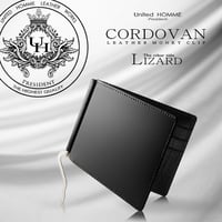 定形外郵便送料無料【UnitedHomme ユナイテッドオム】馬革＆牛革リザード型押しマネークリップuhp1001
