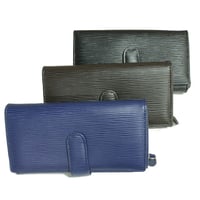 【LA PELLE】イタリアンレザー　上品で美しい牛革エンボス仕上げ　アコーディオンロングウォレット　蛇腹長財布　LP2009