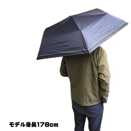 UPF50+　UVカット99.9％　オールウェザーアンブレラ晴雨兼用 メンズ 男の日傘 紫外線カット99％以上 完全遮光ブラックコーティング 折りたたみ傘 60cm um60
