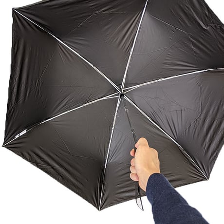 メンズ日傘 紫外線カット99％以上 晴雨兼用 ブラックコーティング 三つ折りたたみ傘 54センチ　遮光遮熱撥水　um0018