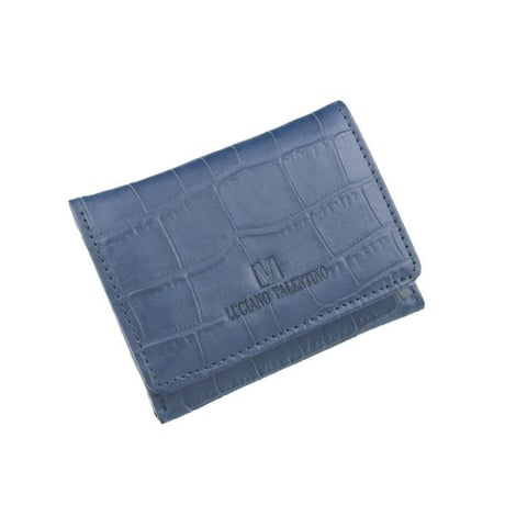 コンパクト三つ折り財布 LUCIANO VALENTINO ルチアーノバレンチノ 牛革マットクロコ型押し 手のひらサイズ 小さな財布 極小 小さいを極める【定形外郵便　送料無料】 LUV4110