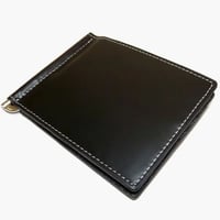 定形外郵便送料無料【Merge（マージ）】馬革×牛革　メンズマネークリップ　ブラック黒mg1719