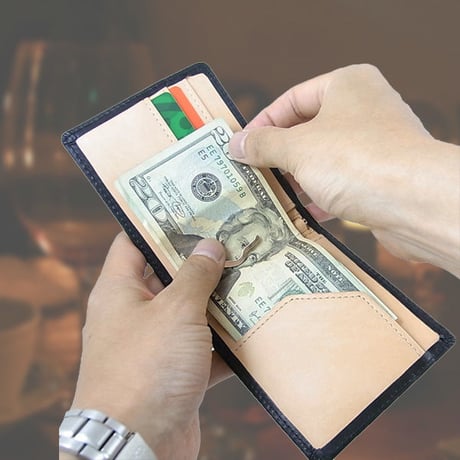 栃木レザー 高級マネークリップ メンズ本革ブランド短財布 ブラック black さいふ サイフ 財布 wallet ショートウォレット 送料無料　BARONEバローネ