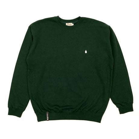 CREW SWEAT / DRIP EMB LETTER SPOT